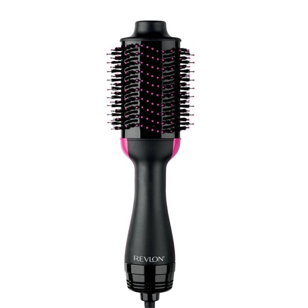 Salon One-Step™ Hair Dryer and Volumizer and Hot Air Brush Black and Pink